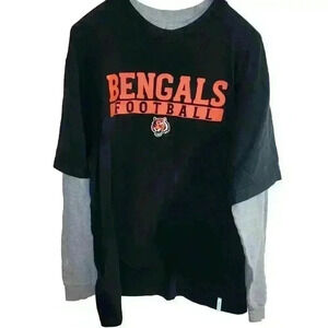 Reebok NFL Cincinnati Bengals Shirt Mens XL Thermal Y2K Football Sports
